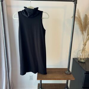Leith sleeveless turtleneck dress in Black